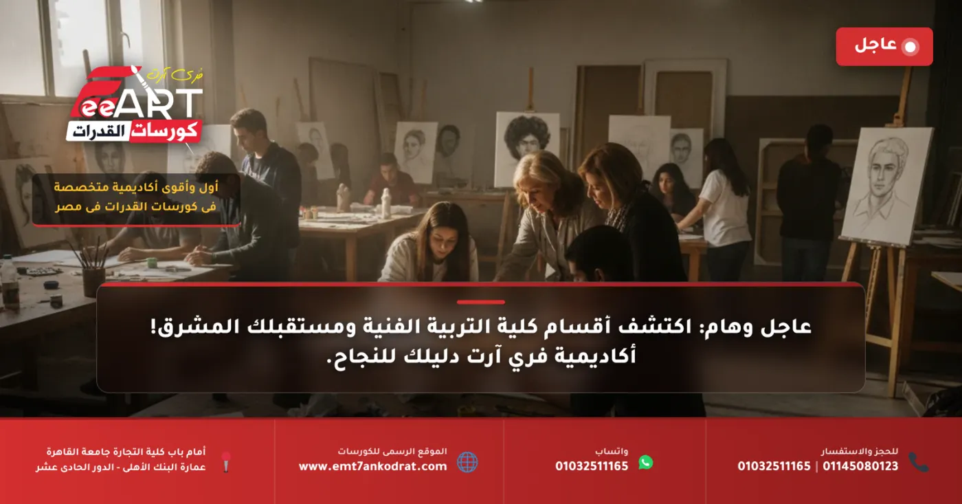 عاجل وهام: مستقبل أبنائكم الفني يبدأ هنا! كل ما تحتاج معرفته عن أقسام كلية التربية الفنية