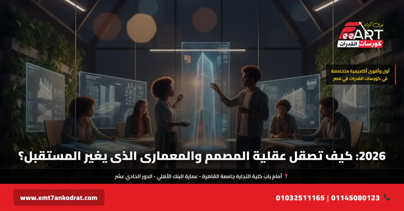مستقبل التصميم المعماري 2026 - فري آرت أكاديمية القدرات