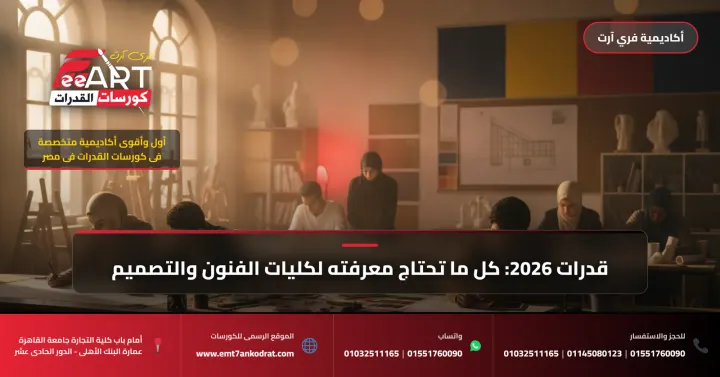 نسب قبول فنون جميلة عمارة 2026 - فري آرت أكاديمية القدرات