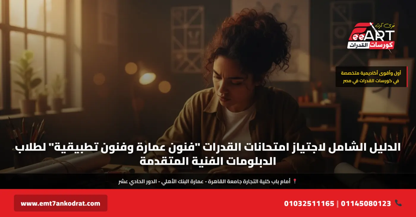 قدرات فنون تطبيقية وعمارة دبلومات فنية 2026 - فري آرت أكاديمية القدرات