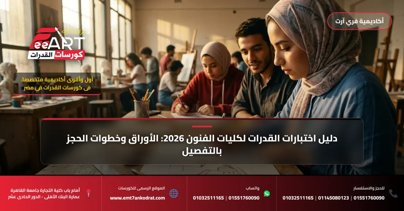قدرات فنون جميلة عمارة 2026 ثانوية معمارية - فري آرت أكاديمية القدرات