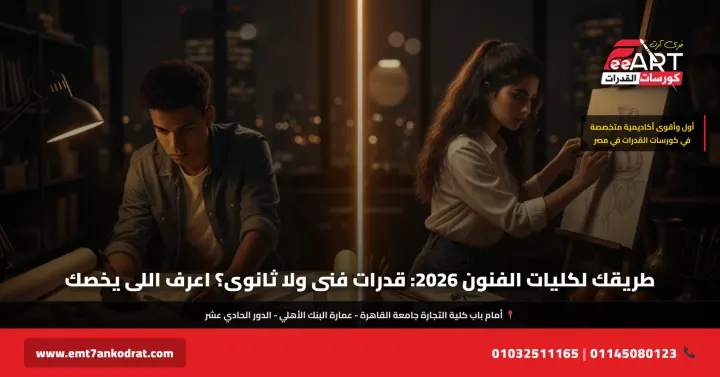اختلاف قدرات فني وثانوية عامة 2026 - فري آرت أكاديمية القدرات